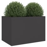 vidaXL Jardinière noir 62x47x46 cm acier laminé à froid