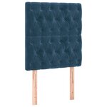 vidaXL Sommier à lattes de lit et matelas et LED Bleu foncé 90x190 cm