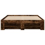 vidaXL Cadre de lit sans matelas chêne fumé 140x190 cm bois ingénierie