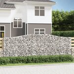 vidaXL Paniers à gabions arqués 20 Pièces 400x30x140/160 cm Fer galvanisé