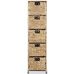 vidaXL Unité de rangement avec 5 paniers 25 5x37x100 cm Jacinthe d'eau