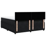 vidaXL Sommier à lattes de lit avec matelas Noir 180x200 cm Velours