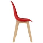 vidaXL Chaises à manger lot de 6 rouge plastique