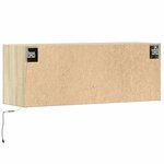 vidaXL Meuble TV mural avec lumières LED chêne sonoma 100x31x35 cm