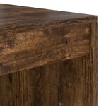 Bureau vidaXL avec rangement chêne fumé en bois d'ingénierie