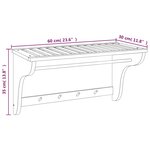 vidaXL Porte-serviette 60x30x35 cm Bois massif de noyer