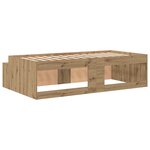 vidaXL Cadre de lit de rangement Chêne artisanal 90x190 cm