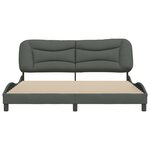 vidaXL Cadre de lit sans matelas gris foncé 180x200 cm tissu