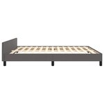 vidaXL Cadre de lit avec tête de lit sans matelas gris 160x200 cm