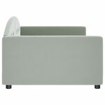 vidaXL Lit de repos sans matelas gris clair 100x200 cm velours