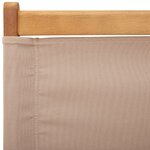 vidaXL Chaises de jardin pliantes lot de 6 taupe tissu et bois massif