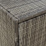 vidaXL Armoire de rangement jardin Gris 100x55 5x80 cm Résine tressée