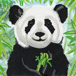 CRYSTAL ART Kit carte broderie diamant 18x18cm Bébé panda