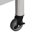 vidaXL Table de travail de cuisine avec roues 80x60x85 cm Inox