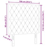Tête de lit en velours noir vidaXL avec capitonnage à boutons en cristal  100 cm