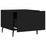 vidaXL Tables basses 2 Pièces noir 50x50x40 cm bois d'ingénierie