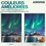 ACROPAQ 100 Feuilles plastifieuse A4 80 microns- Avec 100 pochettes de Plastification- Standard- Brillantes- Coins arrondis