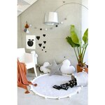 Tapis coton rond Bubble - gris - 120 Ø