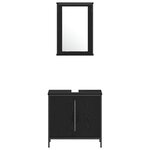 vidaXL Ensemble de meubles de salle de bain 3 pièces en bois d'ingénierie chêne noir
