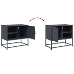 vidaXL Meuble TV rose 100 5x39x60 5 cm acier