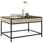 vidaXL Table basse avec LED infini chêne sonoma 70x50x41 cm