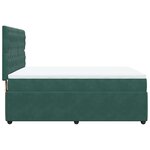 vidaXL Sommier à lattes de lit et matelas Vert foncé 160x200cm Velours