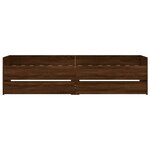 vidaXL Cadre de lit avec tiroirs chêne marron 100x200 cm