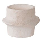 2 bougeoirs cylindriques en ciment blanc