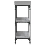 vidaXL Table console avec étagères sonoma gris 100x30x80 cm