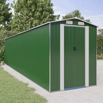vidaXL Abri de jardin Vert 192x855x223 cm Acier galvanisé