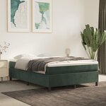 vidaXL Sommier à lattes de lit et matelas Vert foncé 140x190cm Velours