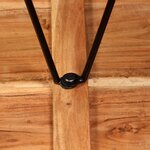 vidaXL Ensemble de bar 3 Pièces Bois d'acacia massif et cuir véritable