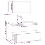 vidaXL Meubles de salle de bain Sonoma gris Bois d'ingénierie