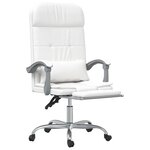 Fauteuil de massage inclinable de bureau informatique étude similicuir blanc 02_0025401