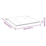 vidaXL Coussins de chaise de jardin lot de 6 turquoise 50x50x4cm tissu