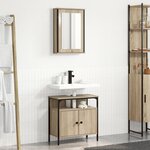 vidaXL Ensemble de meubles de salle de bain en chêne Sonoma en bois d'ingénierie