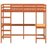 vidaXL Lit superposé sans matelas cire marron 100x200 cm pin massif