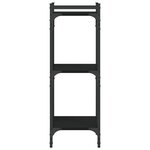 vidaXL Bibliothèque à 3 niveaux noir 40x30x86 cm bois d'ingénierie