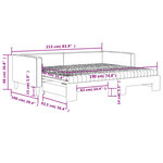 vidaXL Lit de jour avec gigogne et matelas gris clair 90x190 cm tissu