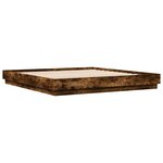 vidaXL Cadre de lit sans matelas chêne fumé 200x200 cm