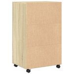 vidaXL Armoire à roulettes chêne sonoma 55x40x91 cm bois d'ingénierie