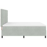 vidaXL Lit à ressorts avec matelas et lumière LED gris clair 180x200 cm en velours
