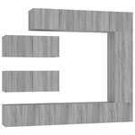 vidaXL Ensemble de meubles TV 7 Pièces Sonoma gris Bois d'ingénierie