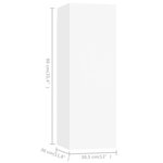 vidaXL Ensemble de meubles TV 4 Pièces Blanc Bois d'ingénierie