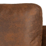 Canapé d'angle gauche 4 places contemporain - Tissu Marron vintage 215 x 140 cm