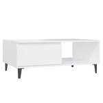 vidaXL Table basse Blanc 90x60x35 cm Aggloméré