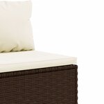 vidaXL Salon de jardin 4 Pièces avec coussins Marron Résine tressée