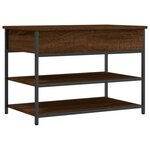 vidaXL Banc à chaussures chêne marron 70x42 5x50 cm bois d'ingénierie