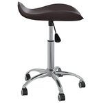 vidaXL Chaise pivotante de salle à manger Marron Similicuir