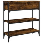 vidaXL Table console chêne fumé 72 5x25x75 cm bois d'ingénierie